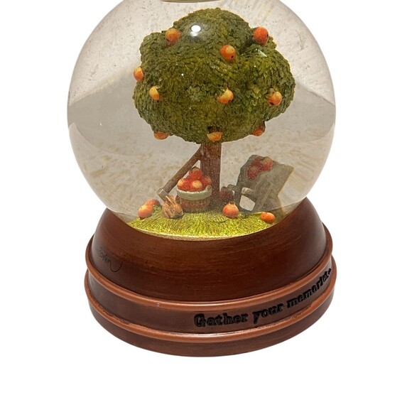 Marjolein Bastin Nature's Sketchbook Hallmark Fall Fruit Tree Glitter Snow Globe - Picture 2 of 14